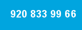 920 833 99 66 920 833 99 66